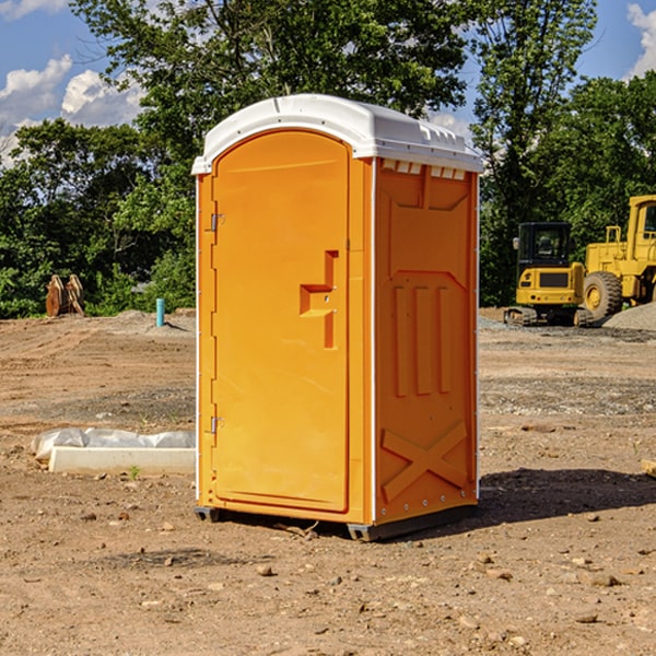 how often are the portable restrooms cleaned and serviced during a rental period in Cooperstown ND